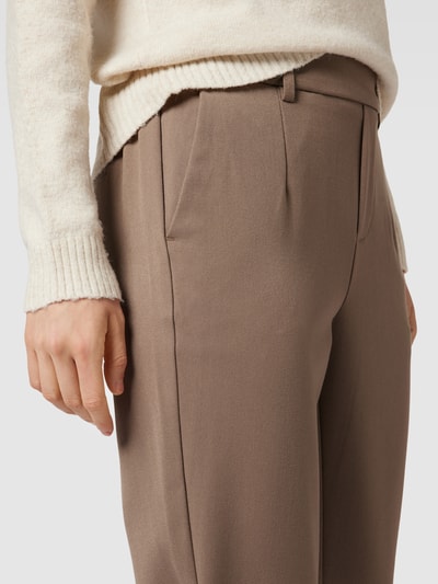 Object Slim fit stoffen broek met steekzakken, model 'Lisa' Taupe - 3