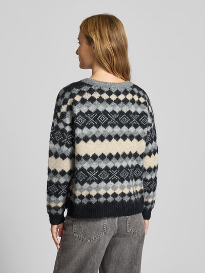 Pepe Jeans Regular fit gebreide pullover met wol, modell 'CELESTINE' Donkergrijs gemêleerd - 5