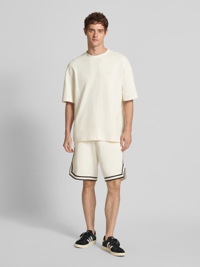 Pegador Relaxed Fit Sweatshorts mit Strukturmuster Modell 'Barkan' Offwhite 1