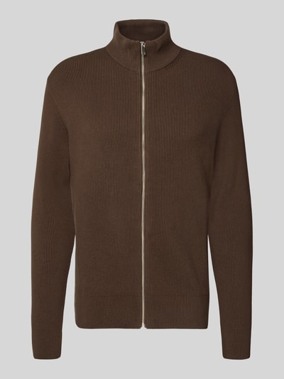 Lindbergh Strickjacke mit Strukturmuster Mittelbraun 2