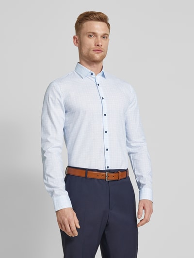 OLYMP No. Six Super slim fit zakelijk overhemd met kentkraag Bleu - 4
