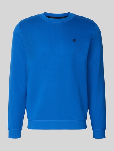 Produktfoto, Sweatshirt aus Baumwoll-Mix von MCNEAL in Blau mit Rundhalsausschnitt, lockerer Passform, gerippten Abschlüssen, Label-Stitching.