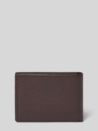 Tiger Of Sweden Lederportemonnaie mit Label-Prägung Modell 'WALD' Dunkelbraun 2