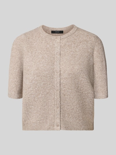 Produktfoto, regular fit gebreid jack met korte mouwen in beige melange, model 'VMDOFFY' van VERO MODA, Dames