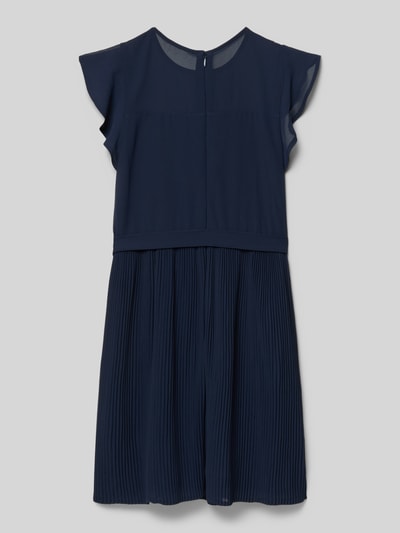s.Oliver RED LABEL Fließendes Chiffonkleid mit Plissee-Rock Marine 3
