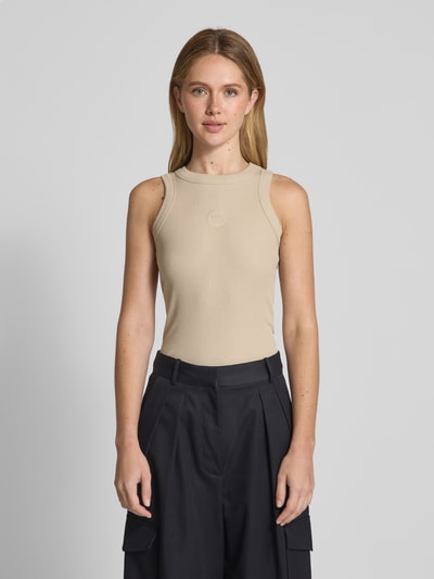Vero Moda Slim Fit Tank Top aus Baumwoll-Mix Modell 'SMILE CAISA' Beige 4