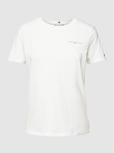 Tommy Hilfiger T-shirt met labelprint, model '1985' Offwhite - 2