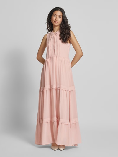 BOSS Orange Maxikleid mit Volantsaum Modell 'Denon' Pink 4