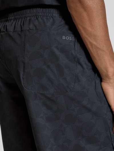 BOSS Green Korte broek met elastische band en achterzak Zwart - 3