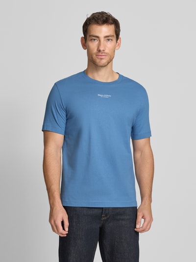 Marc O'Polo Regular Fit T-Shirt aus reiner Baumwolle Blau 4