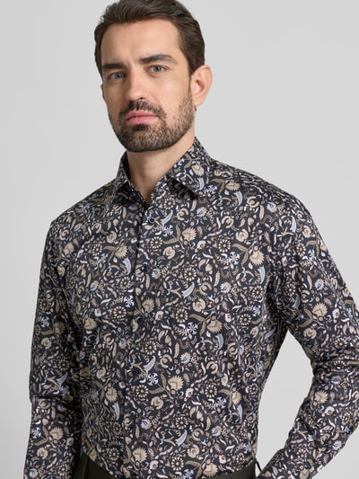 ETERNA Comfort Fit Business-Hemd aus Bauwolle mit Kentkragen Marine 3