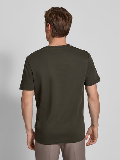 JOOP! Collection T-Shirt mit geripptem Rundhalsausschnitt Modell 'Priamo' Dunkelgruen 5