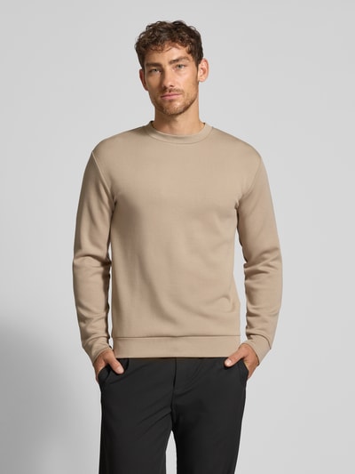SELECTED HOMME Regular Fit Langarmshirt aus Viskose-Mix Modell 'EMANUEL' Beige 4