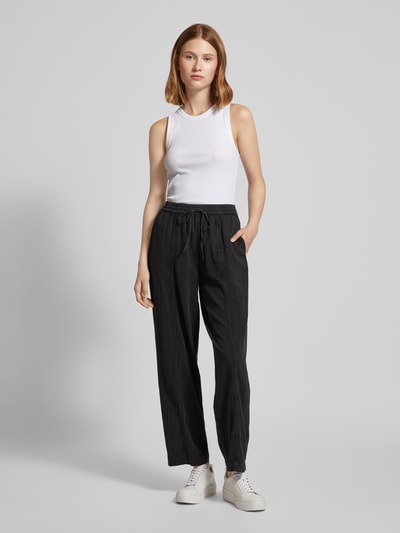 Vero Moda Comfort Fit Weite Hose im Denim-Look Modell 'ANDIE' Black 1