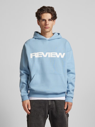 REVIEW Hoodie met capuchon Rookblauw - 4