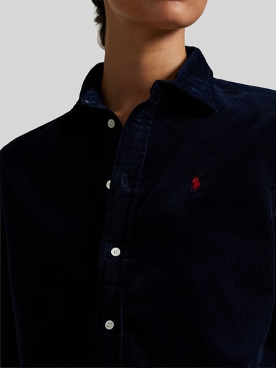 Polo Ralph Lauren Regular Fit Hemdbluse aus reiner Baumwolle Marine 3