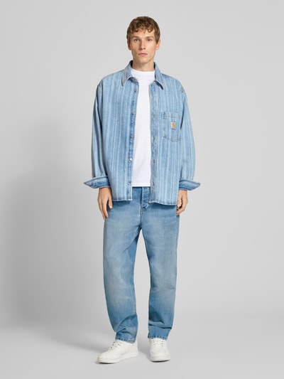 Carhartt Work In Progress Straight Fit Jeans im 5-Pocket-Design Modell 'NEWEL' Jeansblau 1