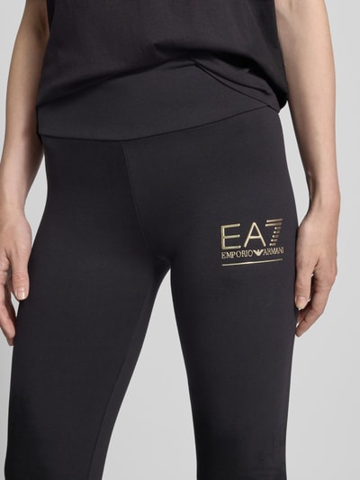 EA7 Emporio Armani High waist legging met labeldetail Zwart - 3