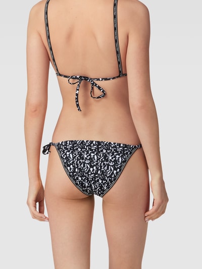 Calvin Klein Underwear Figi bikini ze wzorem na całej powierzchni model ‘SIDE TIE-PRINT’ Czarny 4