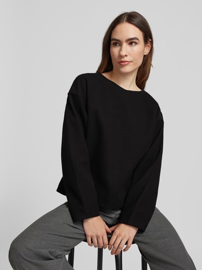 OPUS Oversized Sweatshirt mit Rundhalsausschnitt Modell 'Gudila' Black 3