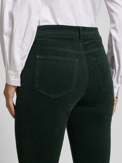 Christian Berg Woman Slim fit corduroy broek in 5-pocketmodel Donkergroen - 3