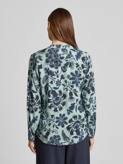 Emily Van den Bergh Regular Fit Bluse aus Viskose mit Tunikakragen Mint 5