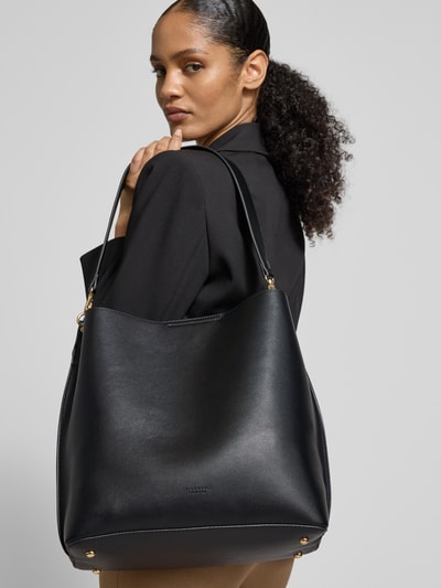 Seidenfelt Handtasche mit Schulterriemen Modell 'ALUNDA HOBO' Black 1