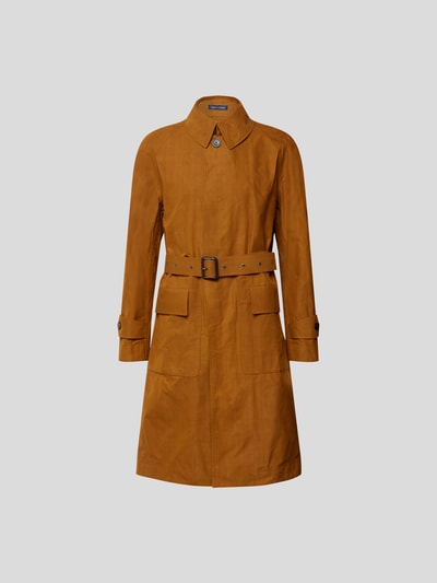 Lardini Trenchcoat mit Pattentaschen Hellbraun 2