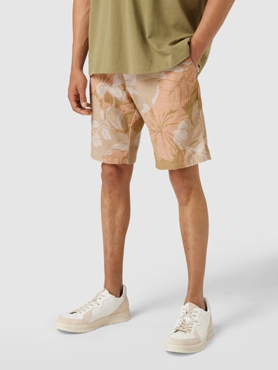 Tommy Hilfiger Relaxed Tapered Fit Bermudas mit floralem Muster Modell 'Harlem' Sand 4