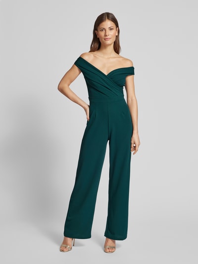 SISTAGLAM Jumpsuit mit V-Ausschnitt Gruen 4