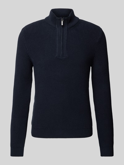 HECHTER PARIS Strickpullover mit Stehkragen Marine 2