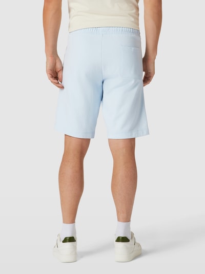 Marc O'Polo Sweatshorts met labeldetail, model 'terry' Lichtblauw - 5