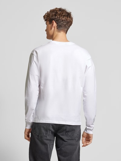 REVIEW Longsleeve mit Label-Print Weiss 5