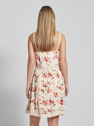 Only Mini-jurk met bloemenmotief, model 'KARMEN ANNE' Ecru - 5