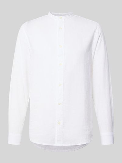 ONLY & SONS Slim Fit Freizeithemd aus Baumwoll-Leinen-Mix Modell 'CAIDEN' Weiss 2