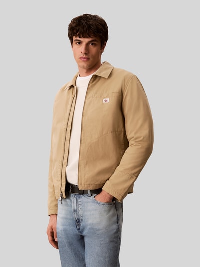 Calvin Klein Jeans Kurtka koszulowa z czystej bawełny w kroju regular fit Beżowy 4
