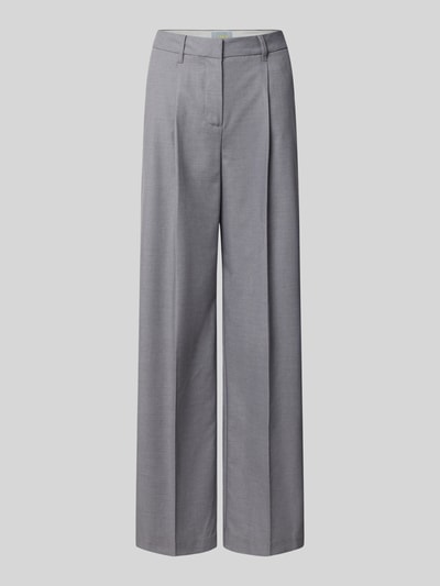 Produktfoto, spodnie Wide Fit Hose mit Viskose-Anteil Modell 'Aya Ellis' von JJXX, elastyczna mieszanka materiałów z dodatkiem wiskozy, zakładki w pasie, kanty, zapięcie na haftkę i zamek błyskawiczny, szerokość w rozmiarze S/32: 37 cm, długość wewnętrzna nogawki w rozmiarze S/32: 77 cm