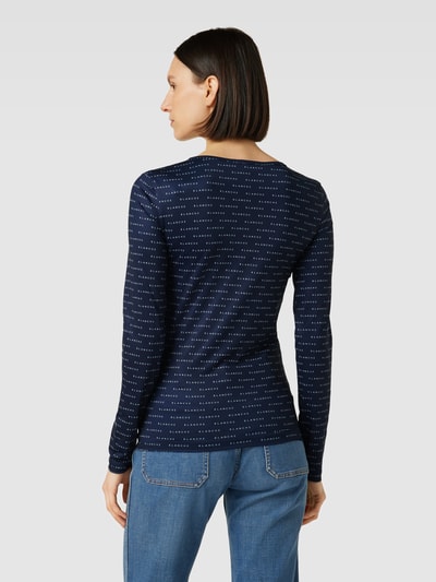 Blanche Longsleeve mit Allover-Logo-Muster Marine 5