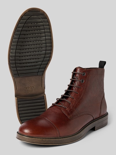 Geox Veterboots met treklus, model 'HENREYS' Lichtbruin - 4