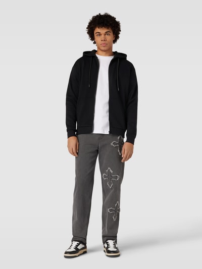 Jack & Jones Sweatjack met capuchon, model 'BRADLEY' Zwart - 1