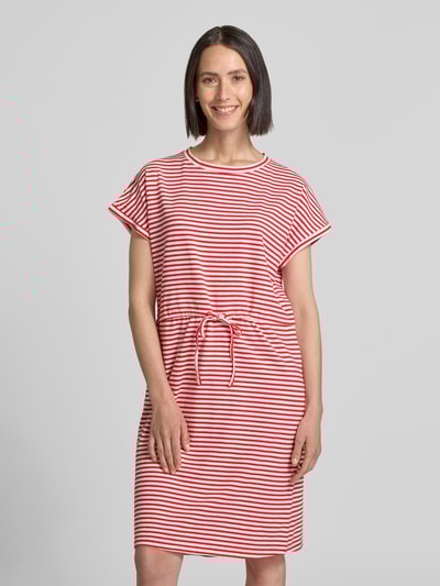 B.Young Knielanges Kleid mit Tunnelzug Modell 'PANDINNA' Rot 4