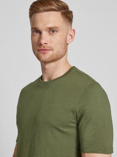 bugatti T-shirt w jednolitym kolorze Oliwkowy 3
