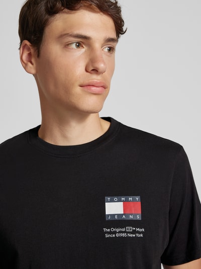 Tommy Jeans T-shirt met labelprint Zwart - 3