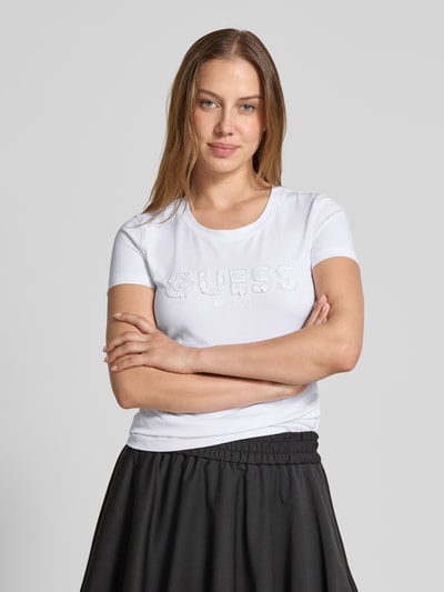 Guess T-Shirt mit Label-Detail Weiss 4