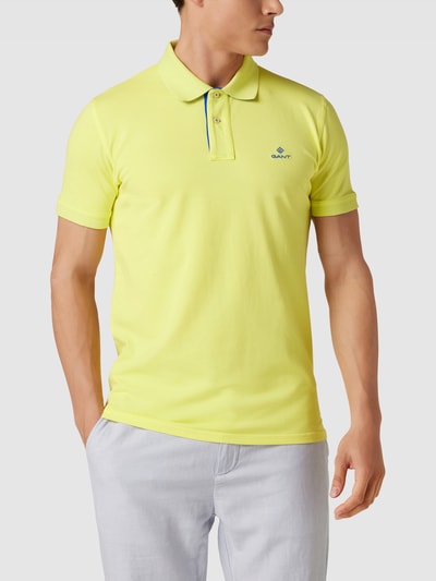 Gant Poloshirt met contraststrepen, model 'CONTRAST COLLAR' Geel - 4