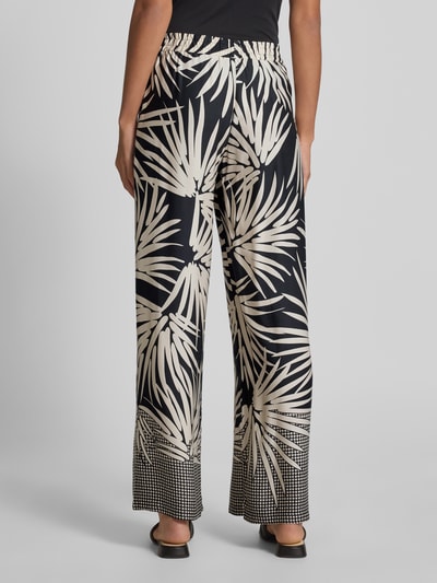 Milano Italy Stoffen broek van viscose met elastische band Zwart - 5