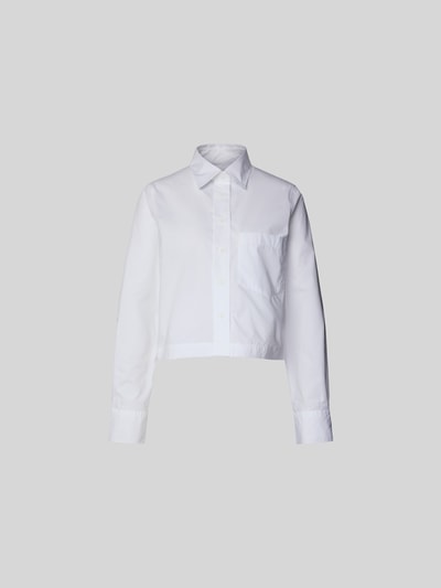 Closed Cropped Hemdbluse mit Umlegekragen Weiss 2