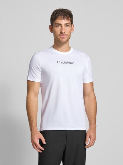 CK Calvin Klein T-Shirt mit Logo-Print Weiss 4