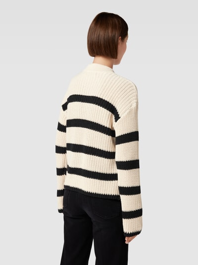 Vero Moda Strickpullover mit Streifenmuster Modell 'HILDA' Offwhite 5