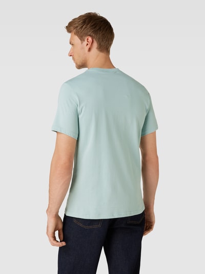 Barbour T-shirt met labelprint, model 'BRAIRTON' Lichtturquoise gemêleerd - 5